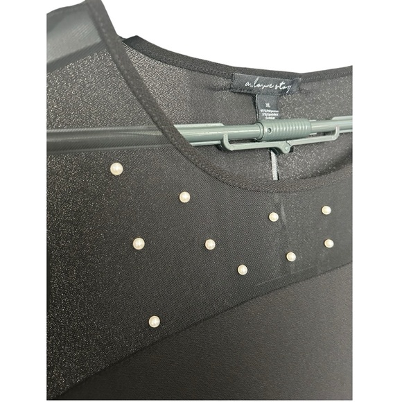 A Love Story Women’s Black Long Sleeve Top in size XL - Picture 4 of 7